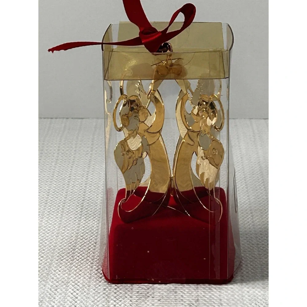 Vintage Gloria Duchin Gold Christmas Ornament 3-Dimensional‎ Angels Tree